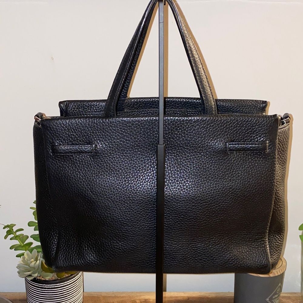 Kate Spade Holden Street Rani Black Pebbled Leather Satchel Handbag Shoulder Bag - Picture 11 of 15